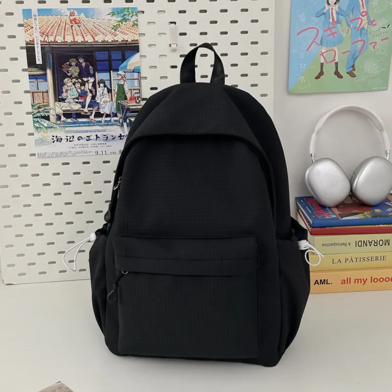 AIBAG Nylon Backpack Unisex White/Black/Pink/Green/Blue-9