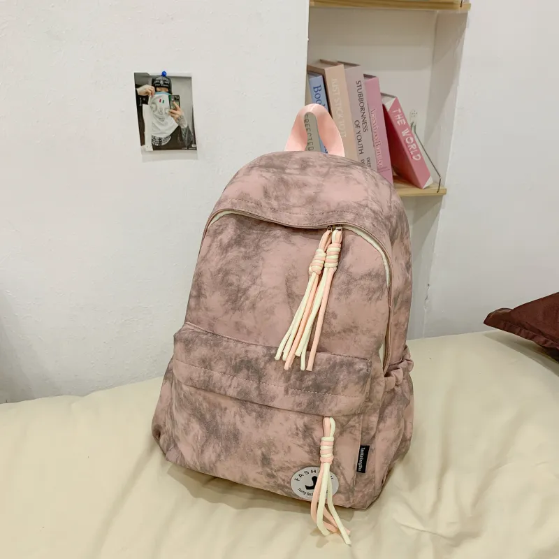 AIBAG Nylon Backpack Unisex Black/Pink/Red/Khaki/Green-7