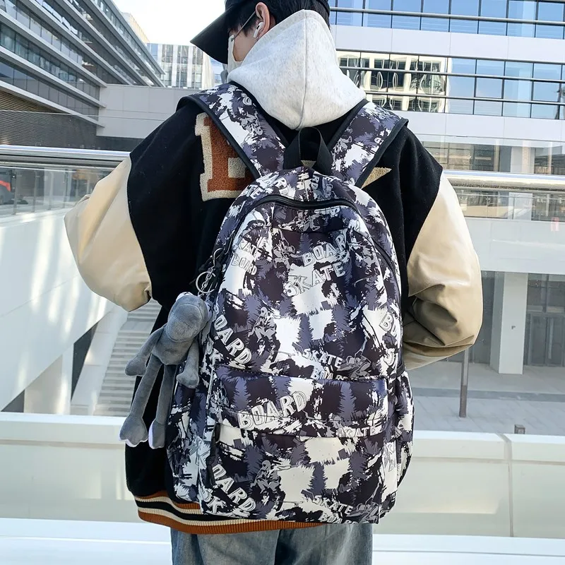 AIBAG Composite Cloth Backpack Unisex Multicolor-3