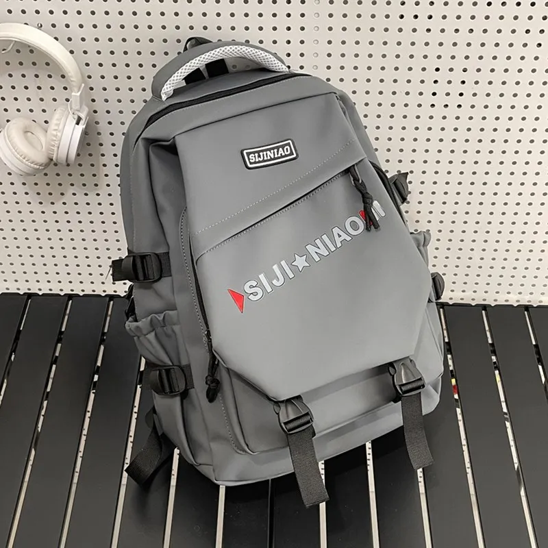 AIBAG Oxford Backpack Unisex Gray/Black/Red/Green/Blue/White-8