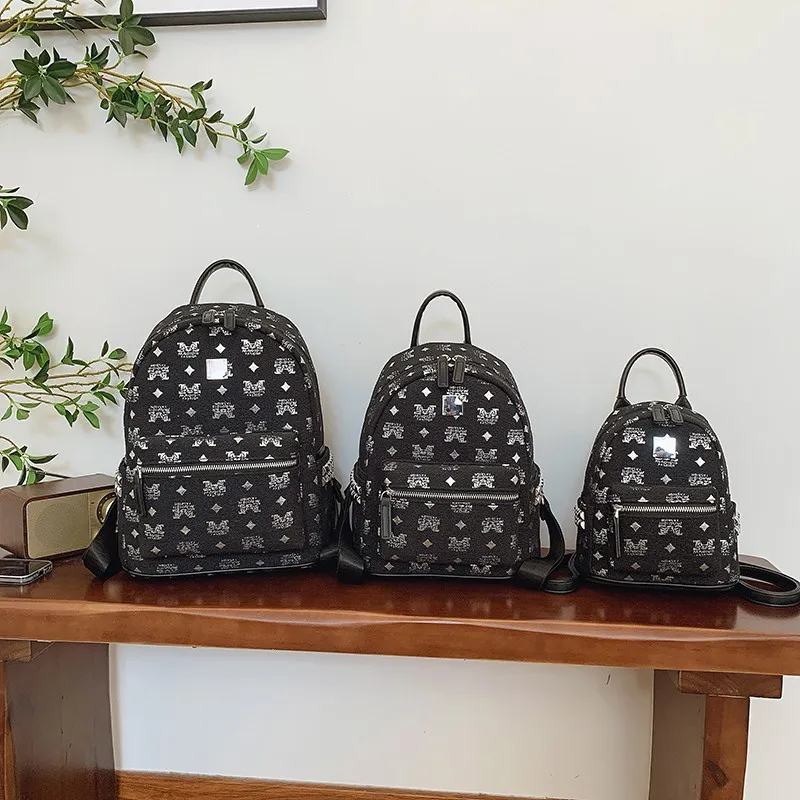 AIBAG PU Backpack Unisex White/Black/Coffee-8