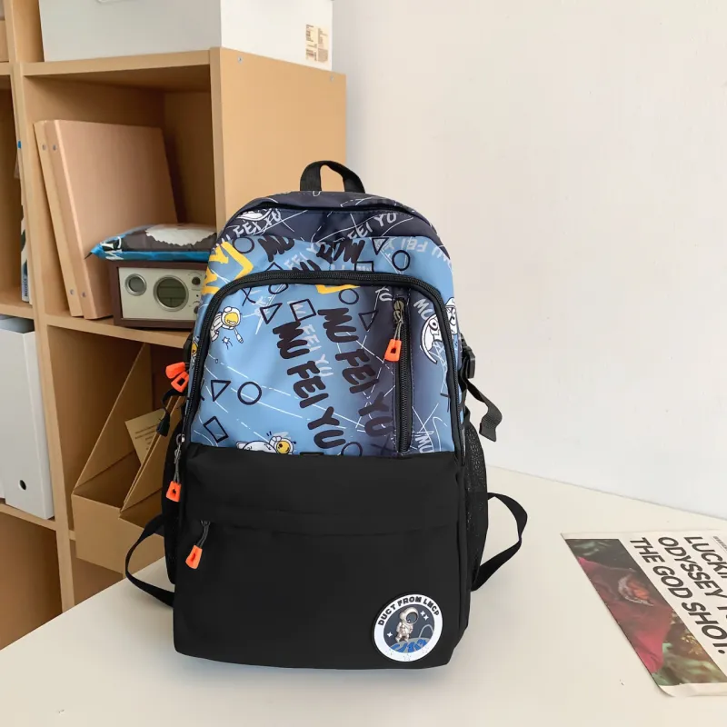 AIBAG Nylon Backpack Men's Gray/Green/Blue-16