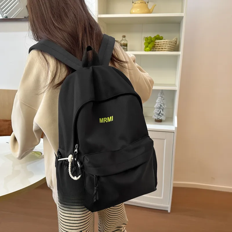 AIBAG Nylon Backpack Unisex White/Black-9