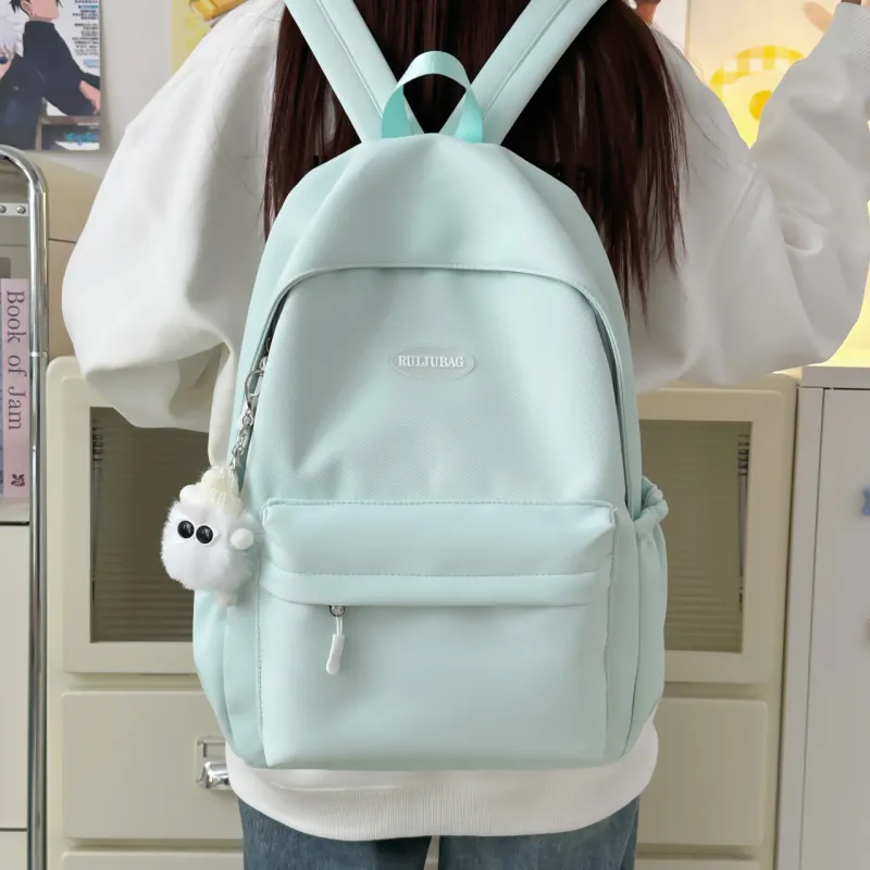 AIBAG Nylon Backpack Unisex White/Black/Yellow/Green/Blue-20
