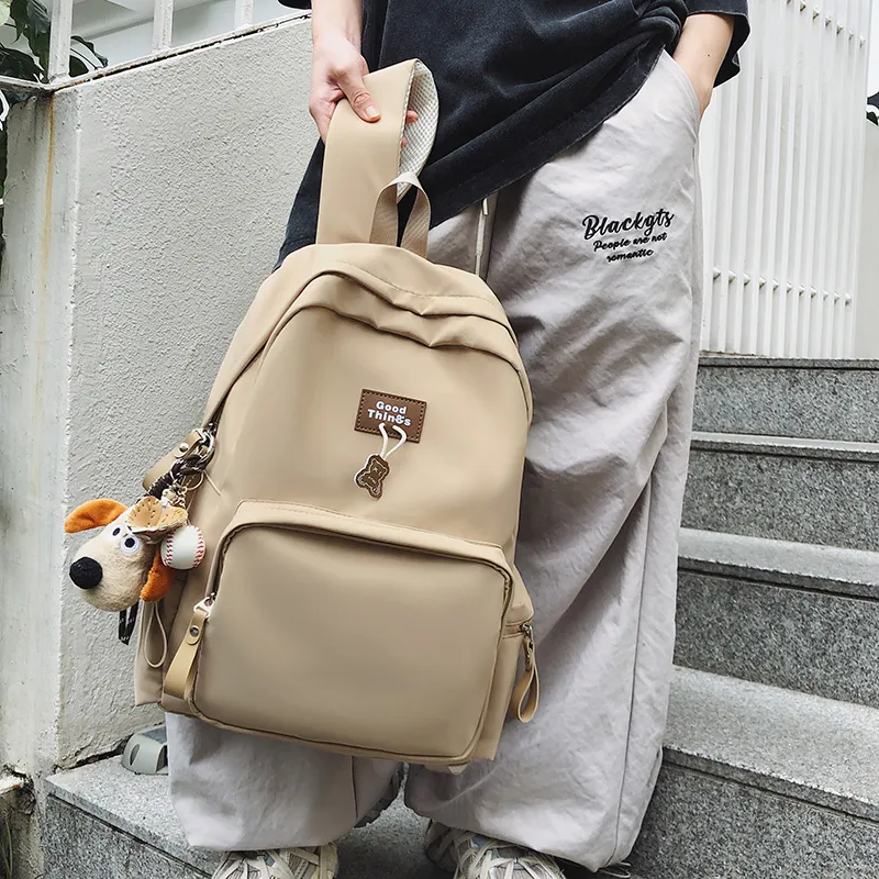 AIBAG Nylon Backpack Unisex White/Black/Khaki/Blue-15