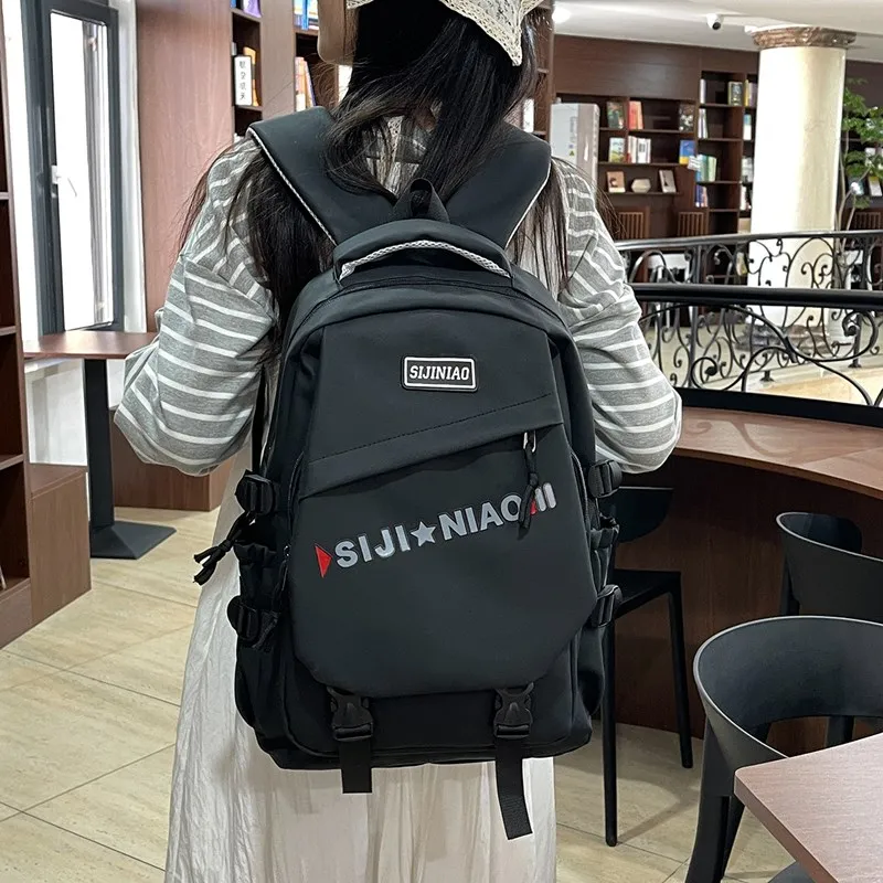 AIBAG Oxford Backpack Unisex Gray/Black/Red/Green/Blue/White-4