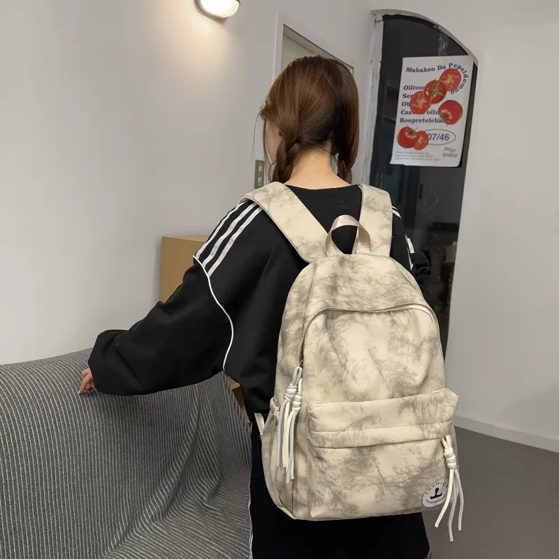 AIBAG Nylon Backpack Unisex Black/Pink/Red/Khaki/Green-16