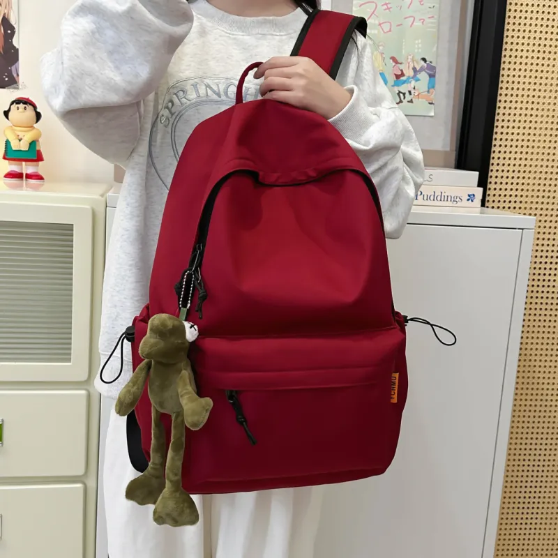 AIBAG Nylon Backpack Unisex White/Gray/Black/Red-22