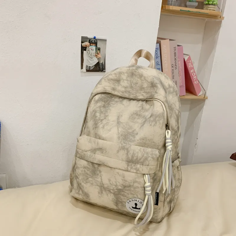 AIBAG Nylon Backpack Unisex Black/Pink/Red/Khaki/Green-18