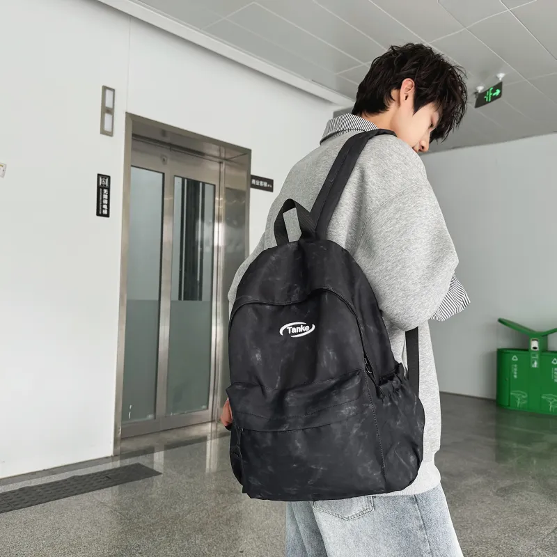 AIBAG Nylon Backpack Unisex Blue/Red/Black/White-13