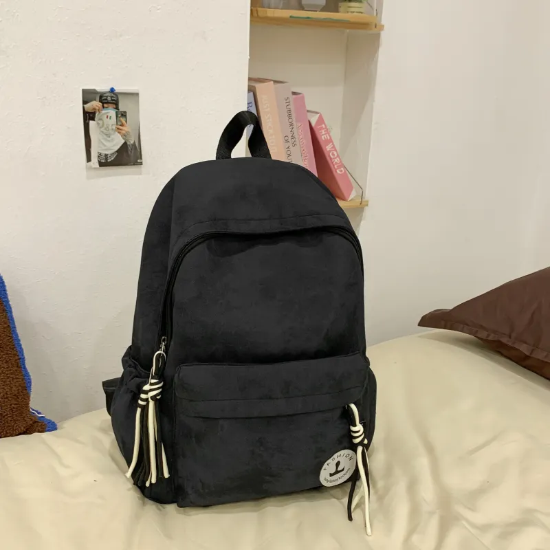 AIBAG Nylon Backpack Unisex Black/Pink/Red/Khaki/Green-5