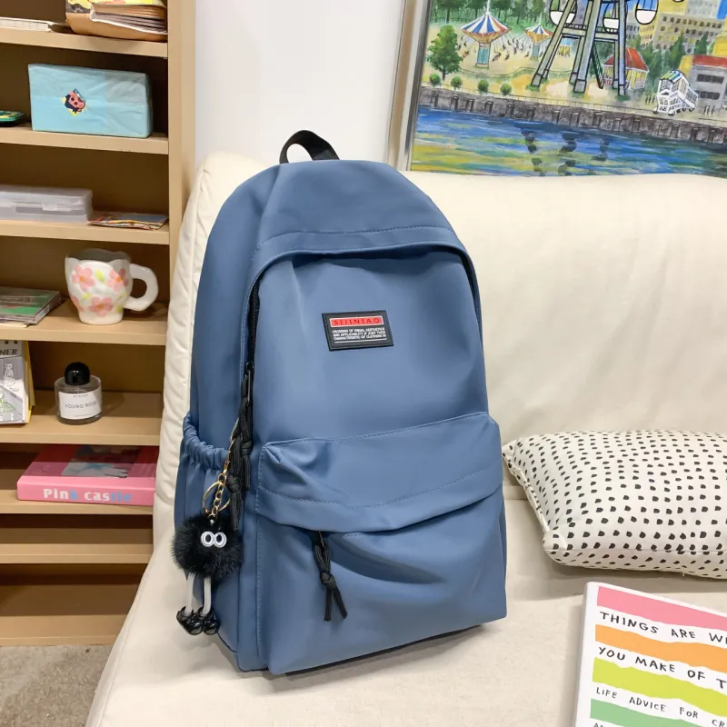 AIBAG Nylon Backpack Unisex Pink/Blue/Green/Black/Gray/White-9