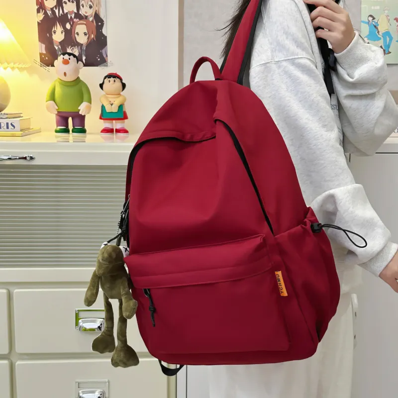 AIBAG Nylon Backpack Unisex White/Gray/Black/Red-24