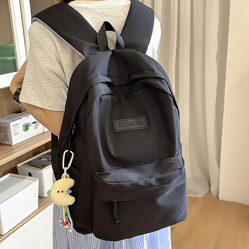 AIBAG Nylon Backpack Unisex Ecru/Green/Purple/Blue/Black-30