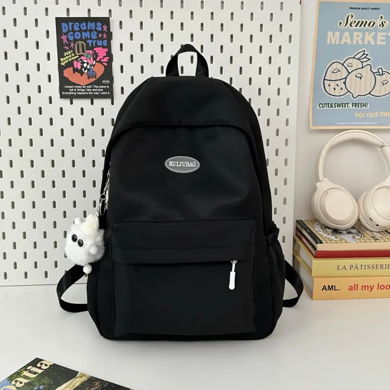 AIBAG Nylon Backpack Unisex White/Black/Yellow/Green/Blue-8