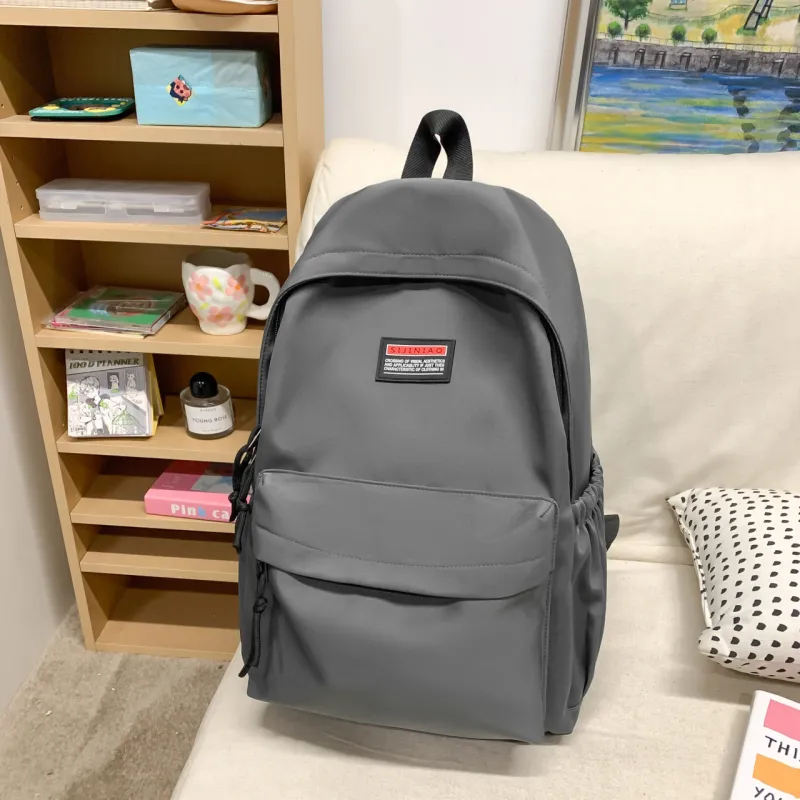 AIBAG Nylon Backpack Unisex Pink/Blue/Green/Black/Gray/White-25