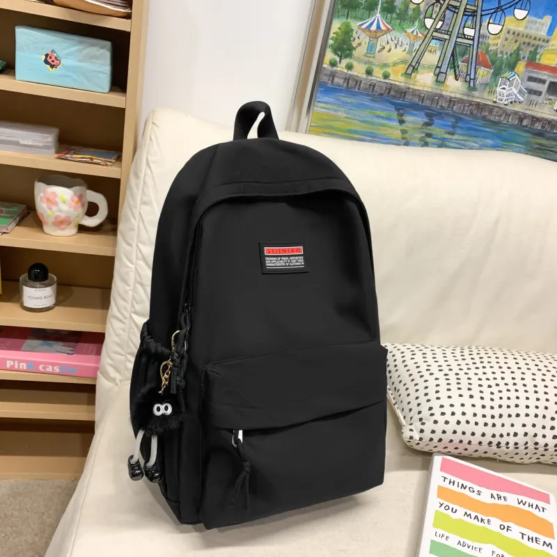 AIBAG Nylon Backpack Unisex Pink/Blue/Green/Black/Gray/White-18
