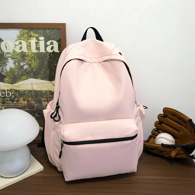 AIBAG Nylon Backpack Unisex White/Black/Blue/Pink-22