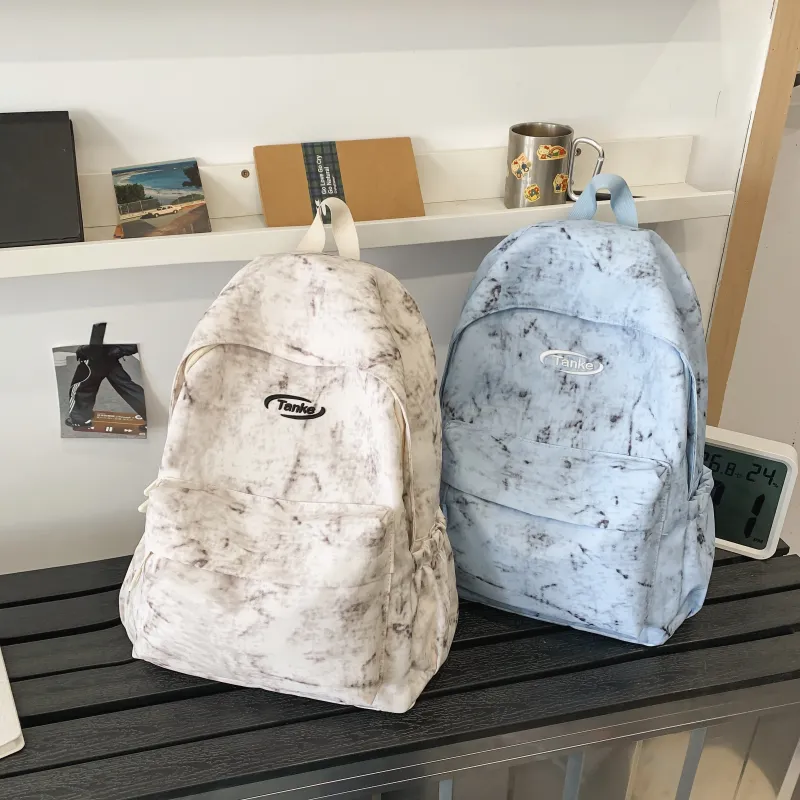 AIBAG Nylon Backpack Unisex Blue/Red/Black/White-19
