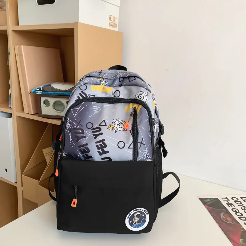 AIBAG Nylon Backpack Men's Gray/Green/Blue-4