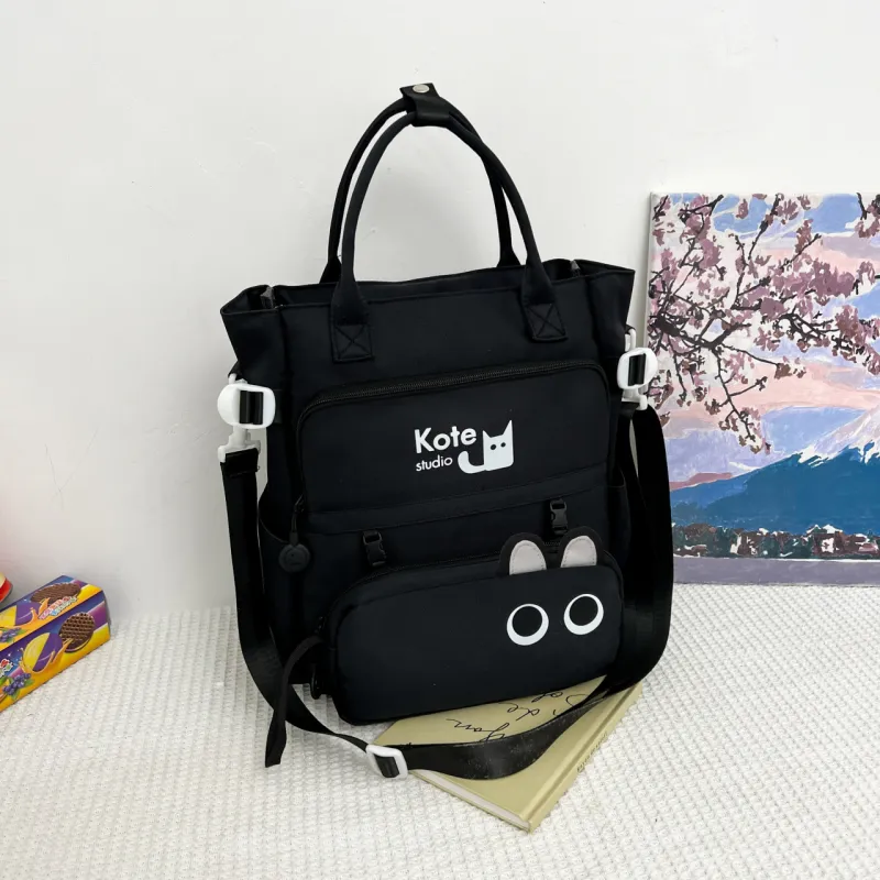 AIBAG Fabric Backpack Unisex Black/Pink/Green/Khaki/Lake Blue-6
