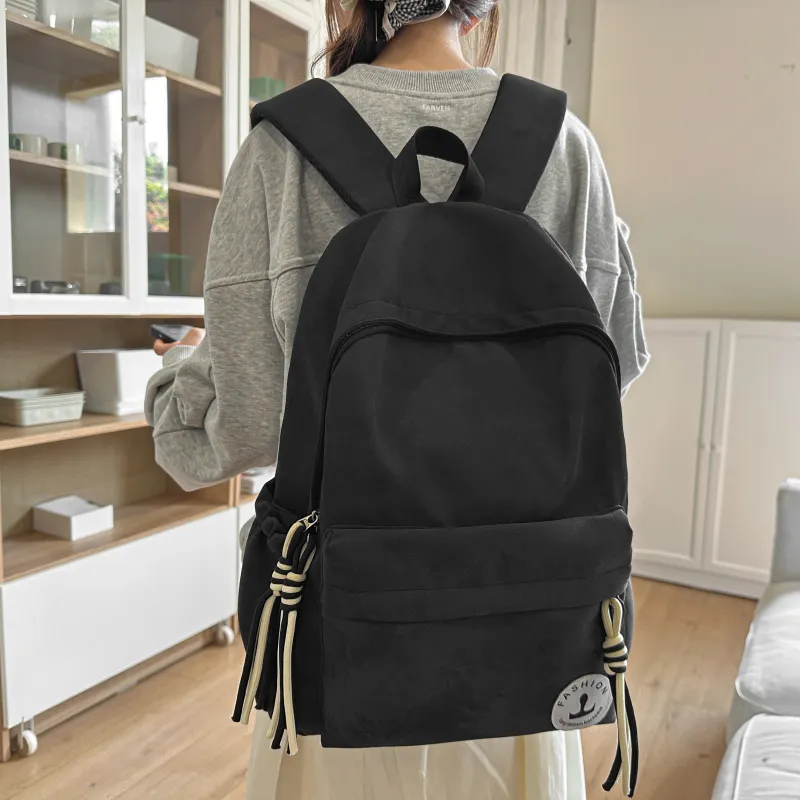 AIBAG Nylon Backpack Unisex Black/Pink/Red/Khaki/Green-1