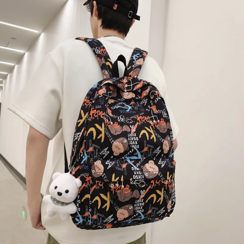 AIBAG Nylon Backpack Unisex Multicolor-12