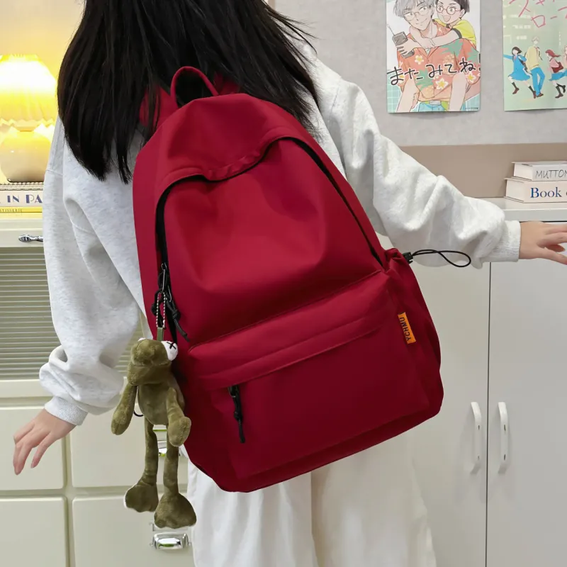 AIBAG Nylon Backpack Unisex White/Gray/Black/Red-21
