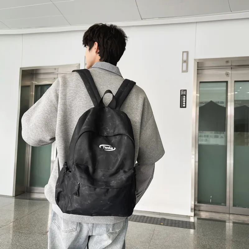 AIBAG Nylon Backpack Unisex Blue/Red/Black/White-14