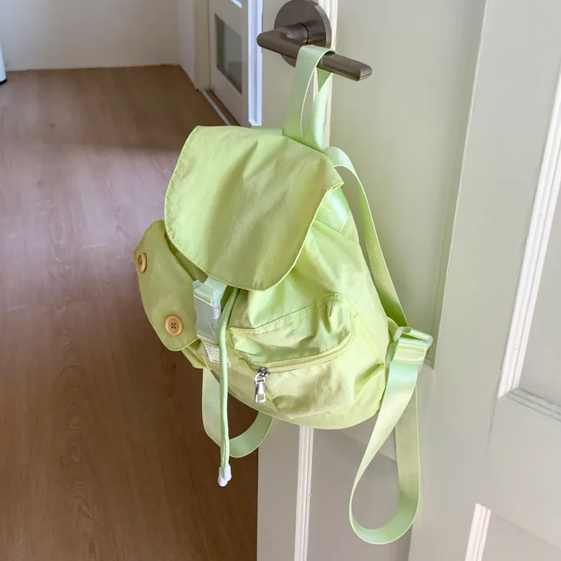 AIBAG Nylon Backpack Regular Women's Pink/Blue/Green/Yellow/Black-15
