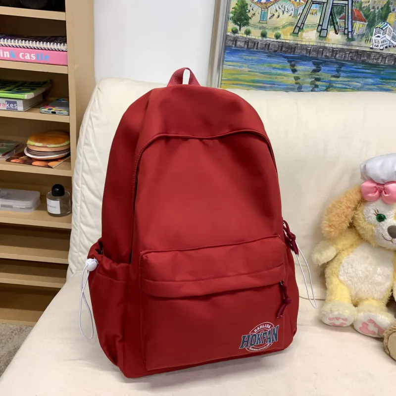 AIBAG Nylon Backpack Unisex Purple/Blue/Pink/Red/Black/White-13
