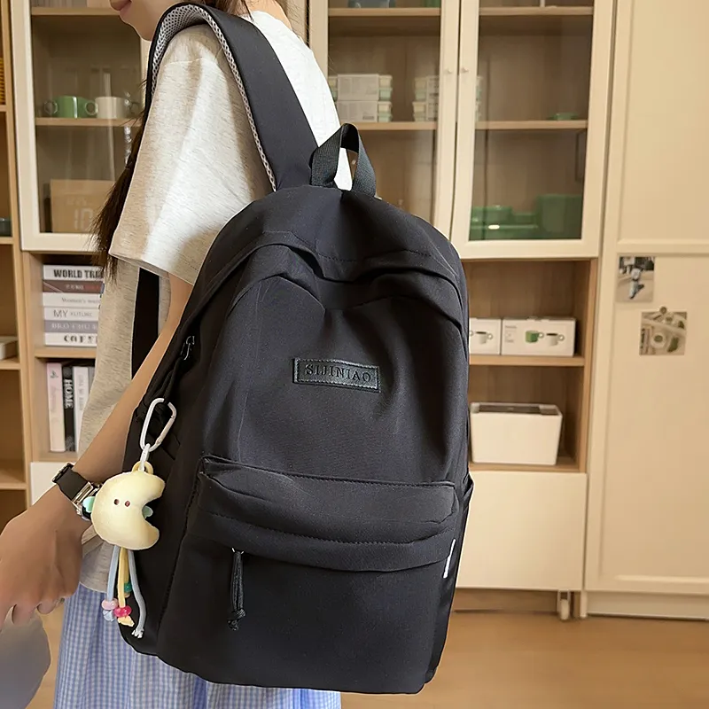 AIBAG Nylon Backpack Unisex Ecru/Green/Purple/Blue/Black-29