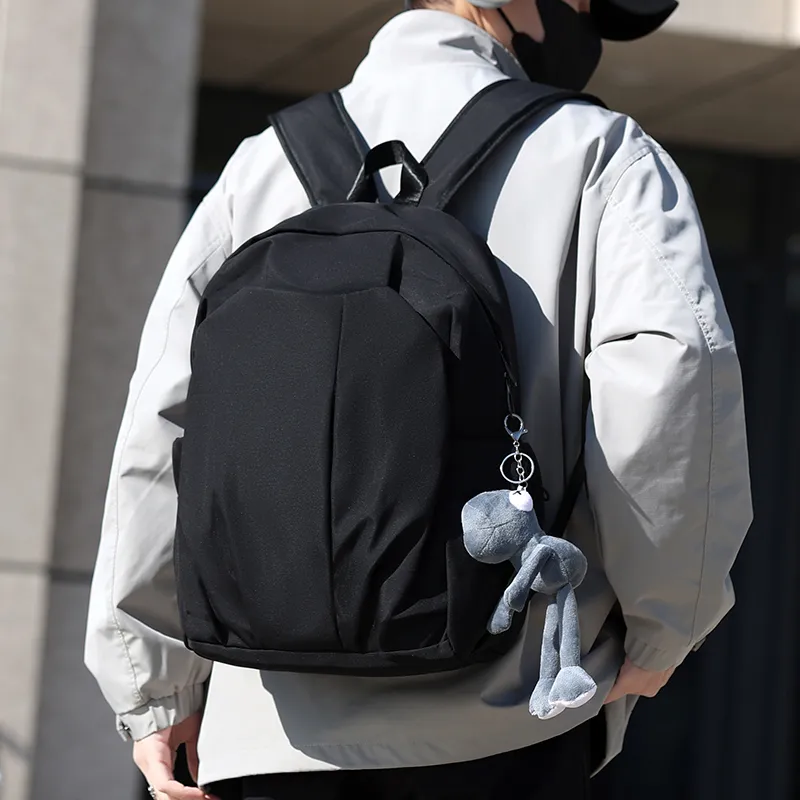 AIBAG Nylon Backpack Unisex White/Black/Gray/Red-4