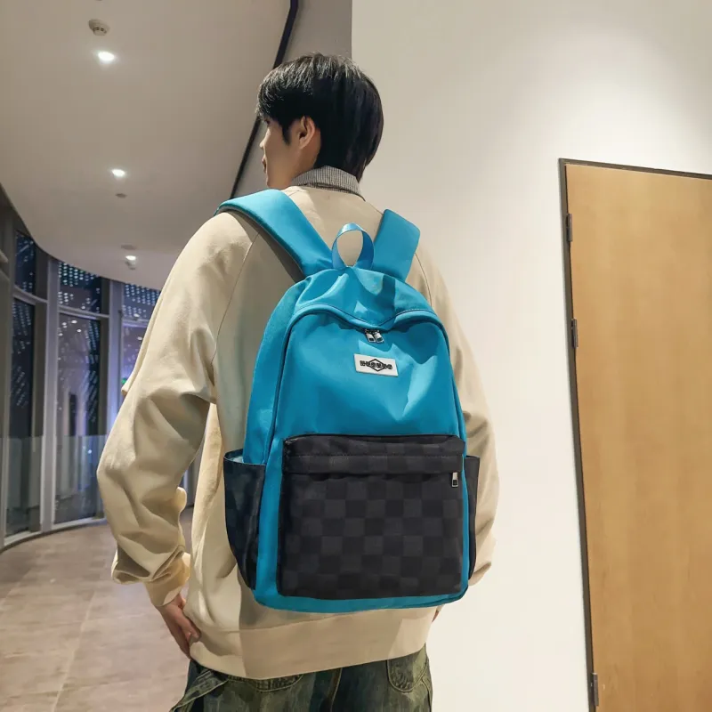 AIBAG Nylon Backpack Unisex Black/Pink/Purple/Dark Blue/Navy Blue-20