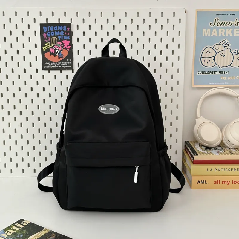 AIBAG Nylon Backpack Unisex White/Black/Yellow/Green/Blue-9