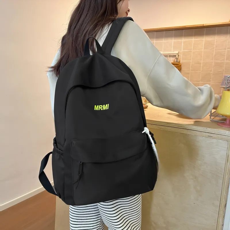 AIBAG Nylon Backpack Unisex White/Black-8