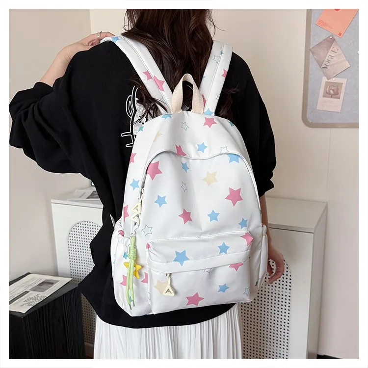 AIBAG Oxford Backpack Unisex White/Black-3