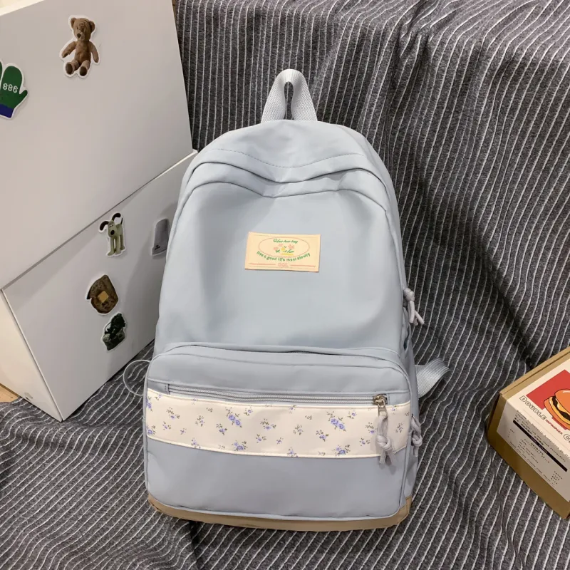 AIBAG Nylon Backpack Women's Black/Pink/Yellow/Green/Blue-28