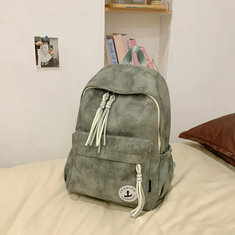 AIBAG Nylon Backpack Unisex Black/Pink/Red/Khaki/Green-24