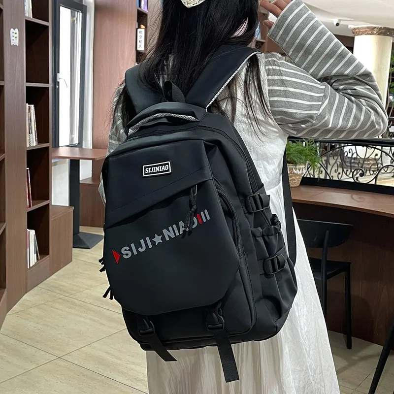 AIBAG Oxford Backpack Unisex Gray/Black/Red/Green/Blue/White-5