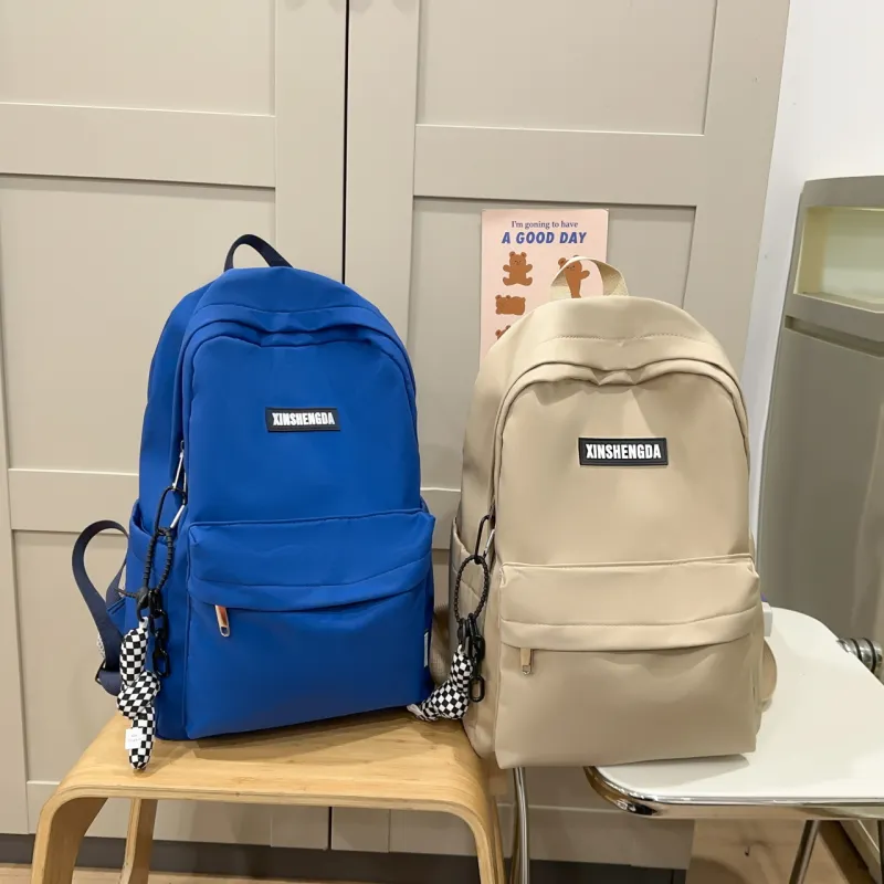 AIBAG Nylon Backpack Unisex White/Black/Red/Khaki/Blue-24