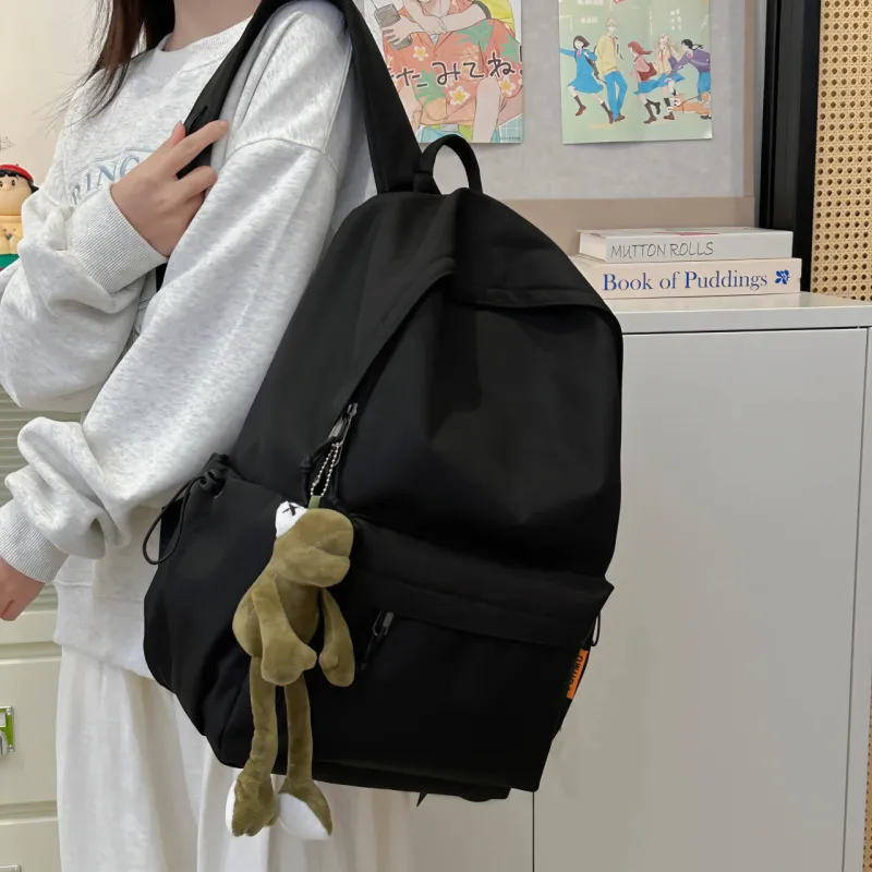 AIBAG Nylon Backpack Unisex White/Gray/Black/Red-16