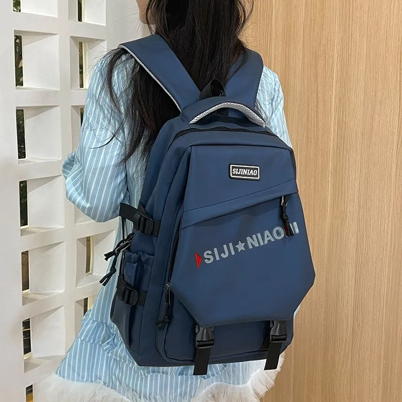 AIBAG Oxford Backpack Unisex Gray/Black/Red/Green/Blue/White-18