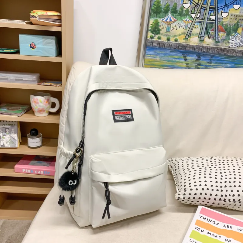 AIBAG Nylon Backpack Unisex Pink/Blue/Green/Black/Gray/White-30