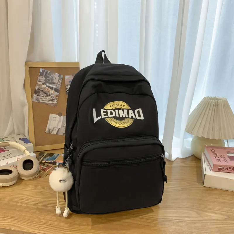 AIBAG Nylon Backpack Unisex Black/Pink/Yellow/Khaki/Blue-1