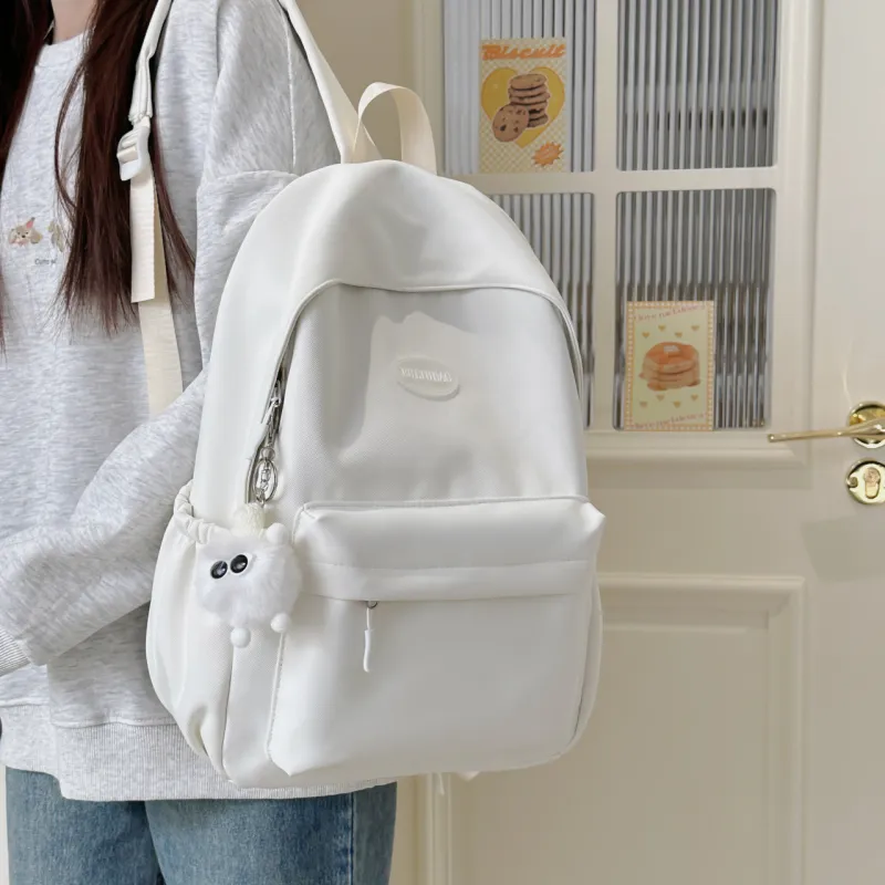 AIBAG Nylon Backpack Unisex White/Black/Yellow/Green/Blue-5