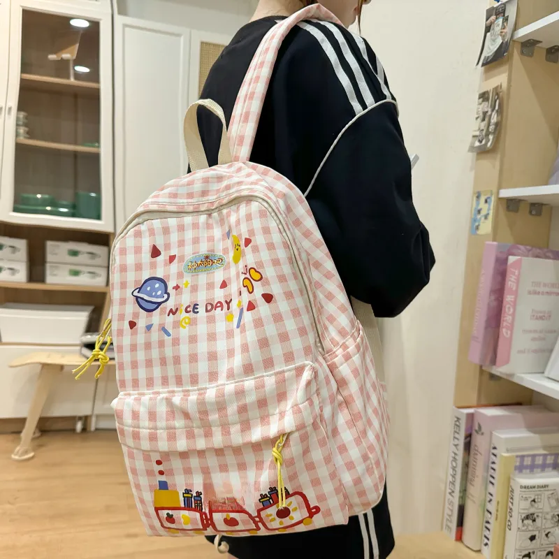 AIBAG Nylon Backpack Women's Pink-3