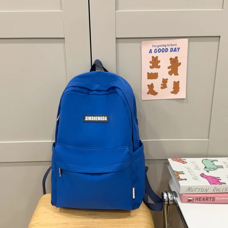 AIBAG Nylon Backpack Unisex White/Black/Red/Khaki/Blue-22