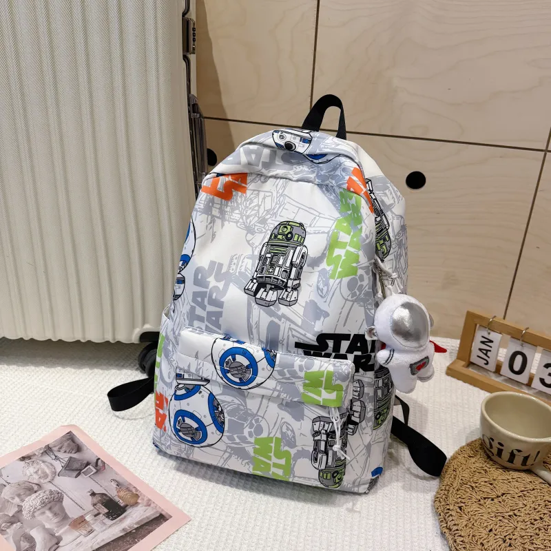 AIBAG Oxford Backpack Unisex Black/Orange/Green-15