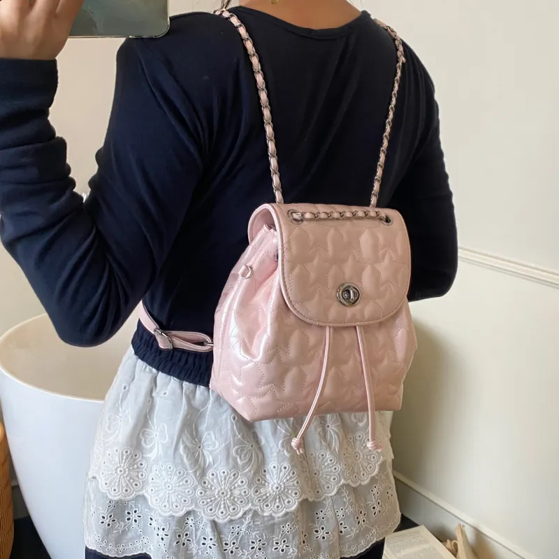 AIBAG PU Backpack Regular Women's White/Black/Purple/Yellow/Pink-30